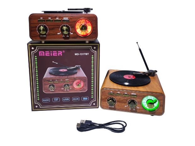 &uu RADIO AM/FM TOCADISCO BT + USB + SD + AUX RAD-1317BT